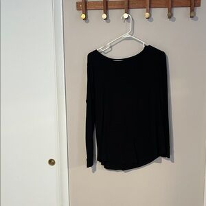 Terra & Sky Black Long Sleeve Top